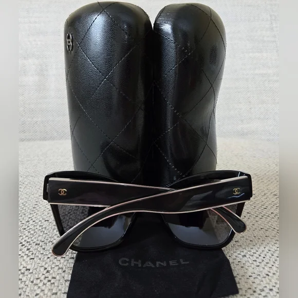 CHANEL CH5271 Women\'s Black and Chrome Cat Eye Sunglasses Size:OS Made In Italy CHANEL CH5271 Women main image 3